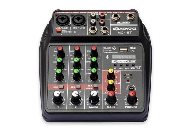 Mesa de Som Sound Voice MC4-BT